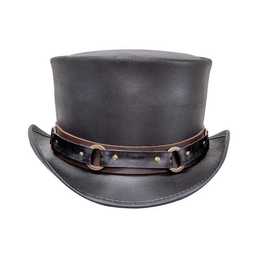 American Hat Makers El Dorado Leather Top Hat
