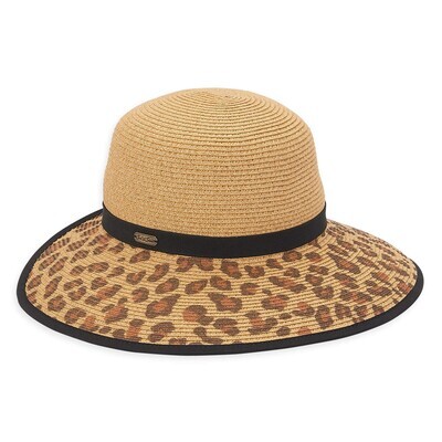 Sun N Sand Backless Leopard Print Hat