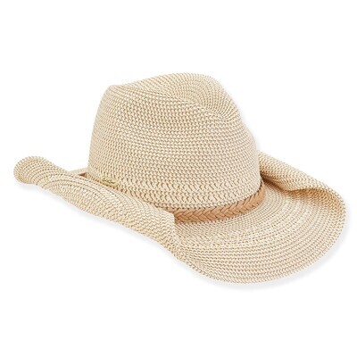 Sun N Sand Ivory Paper Braid Cowboy Hat