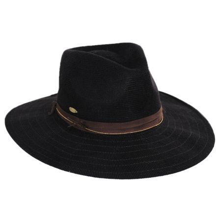 Scala Delvey Wide Brim Fedora 