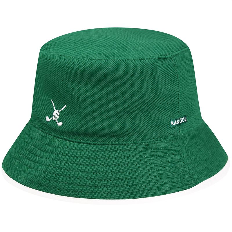 Kangol Reversable Golf Bucket Hat Green/White