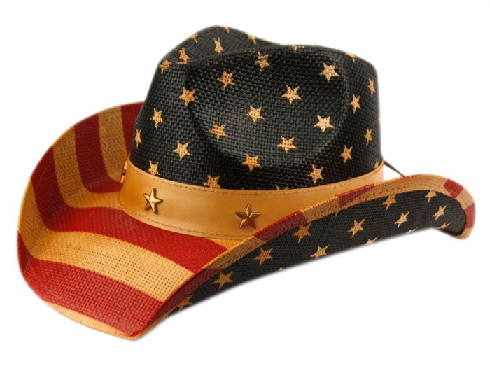 Angela &amp; William Star Band Flag Cowboy Hat