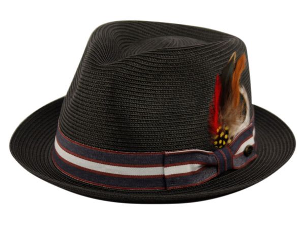 Epoch Poly Braid Fedora Striped Band 