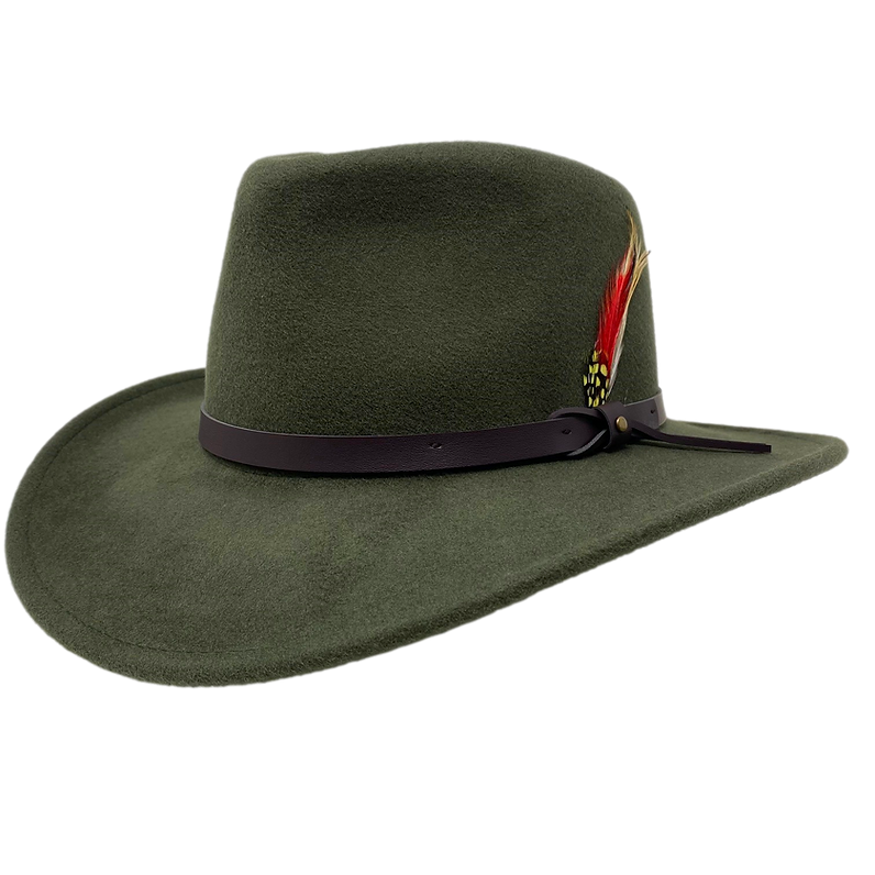 One Fresh Hat Crushable Wool Outback Hat