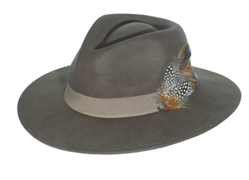 Toucan Wool Fedora with Feathers