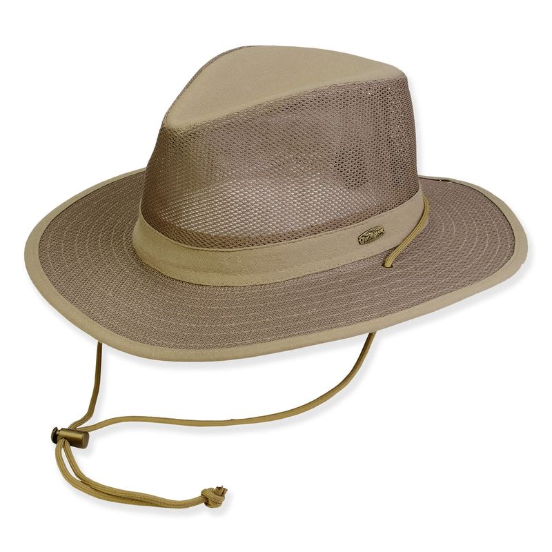 Tidal Tom Linen Mesh Crown Safari Hat