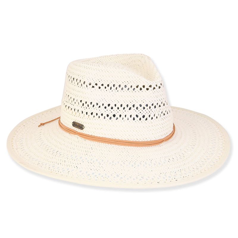 Sun N Sand Ivory Paper Straw Safari Hat