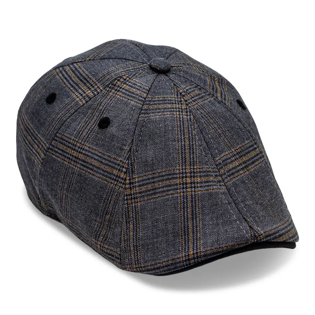 Boston Scally 8 panel Trainer Iron Grey Plaid