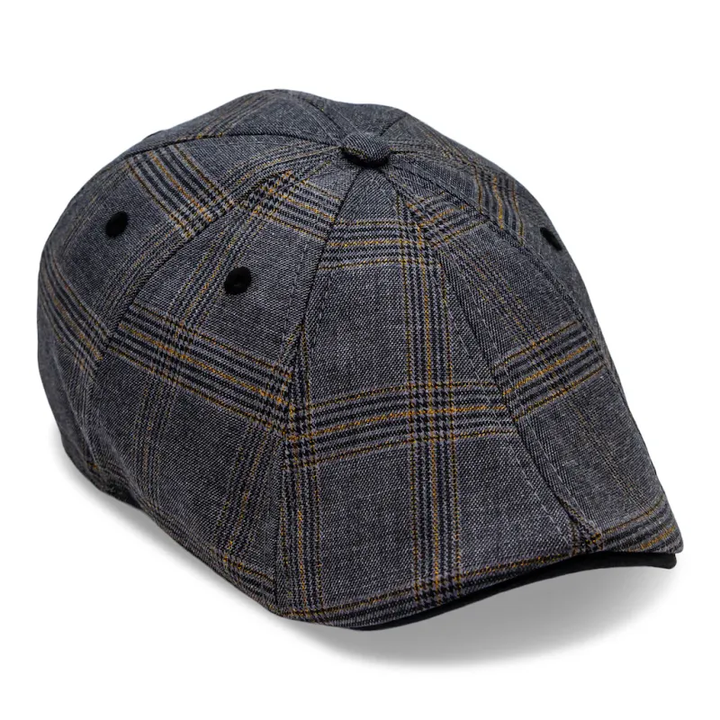 Boston Scally 8 panel Trainer Iron Grey Plaid