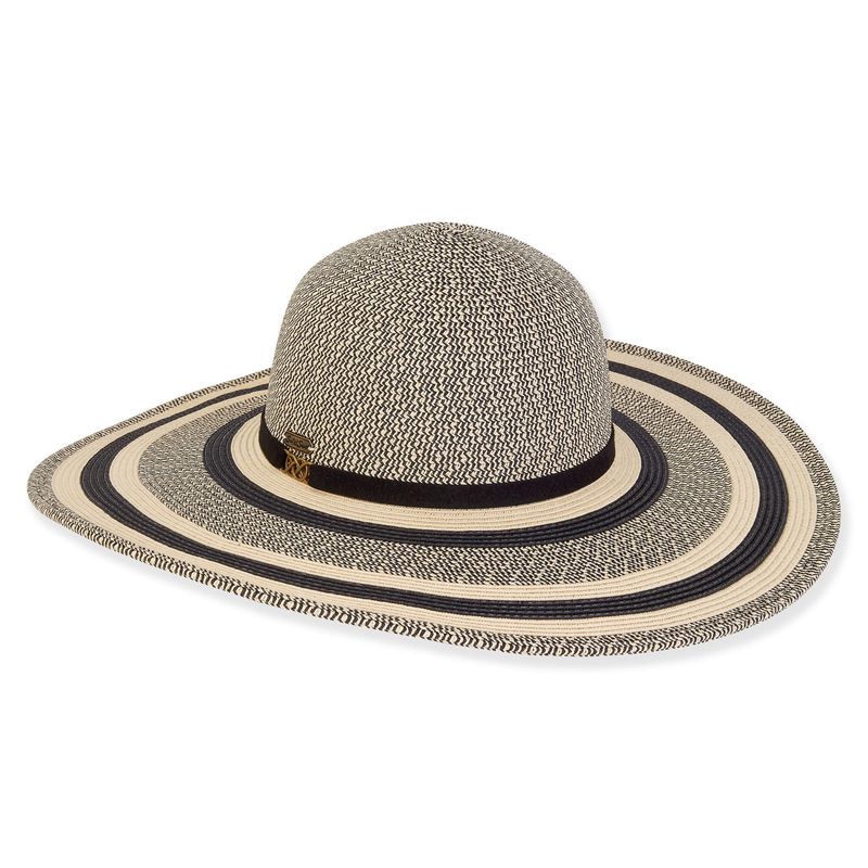 Sun N Sand Cygnus Striped Floppy Hat
