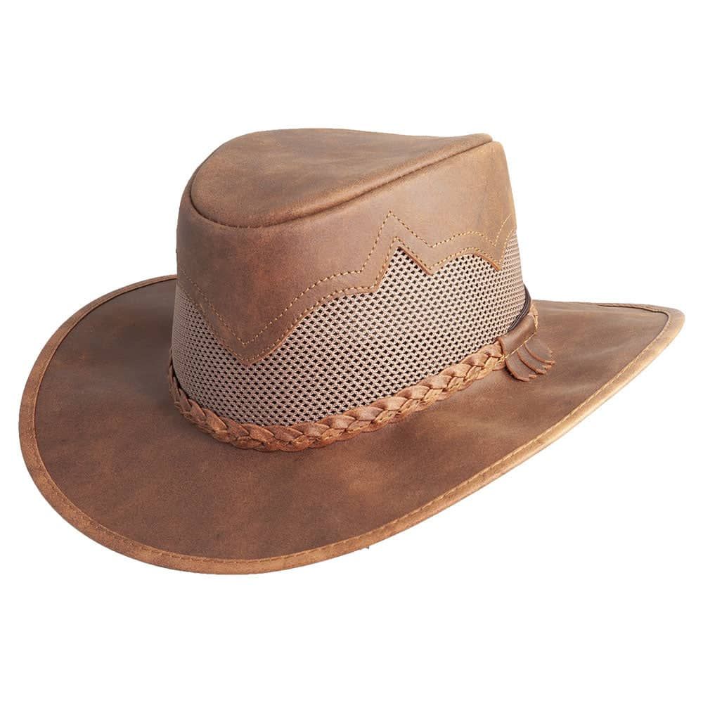 American Hat Makers Sirocco Leather Outback