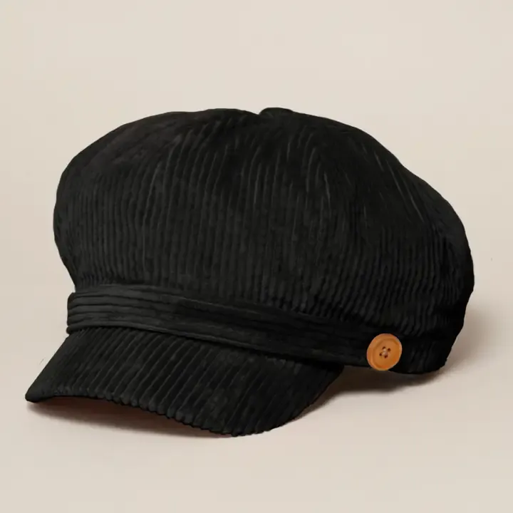 Corduroy Cabbie Hat