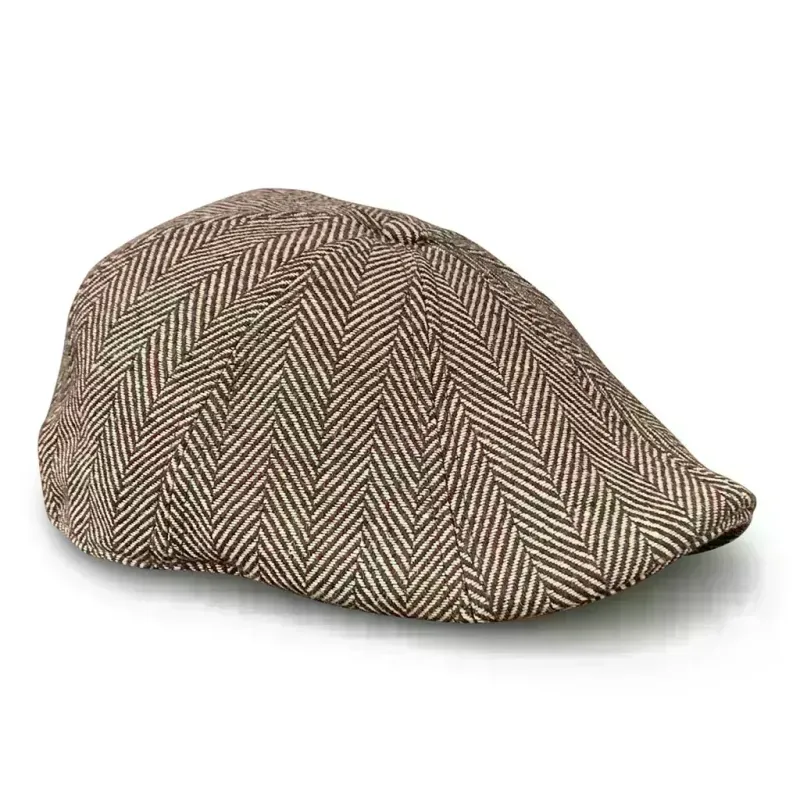 Boston Scally Brown Herringbone Peaky