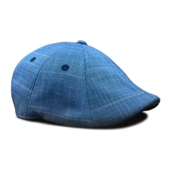 Boston Scally Trainer Blue Plaid Cap