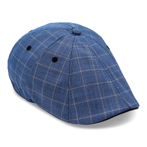 Boston Scally Trainer Blue Plaid Cap