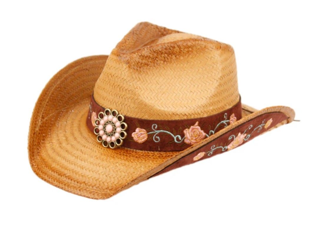 Epoch Embroidered Flower Cowboy Hat