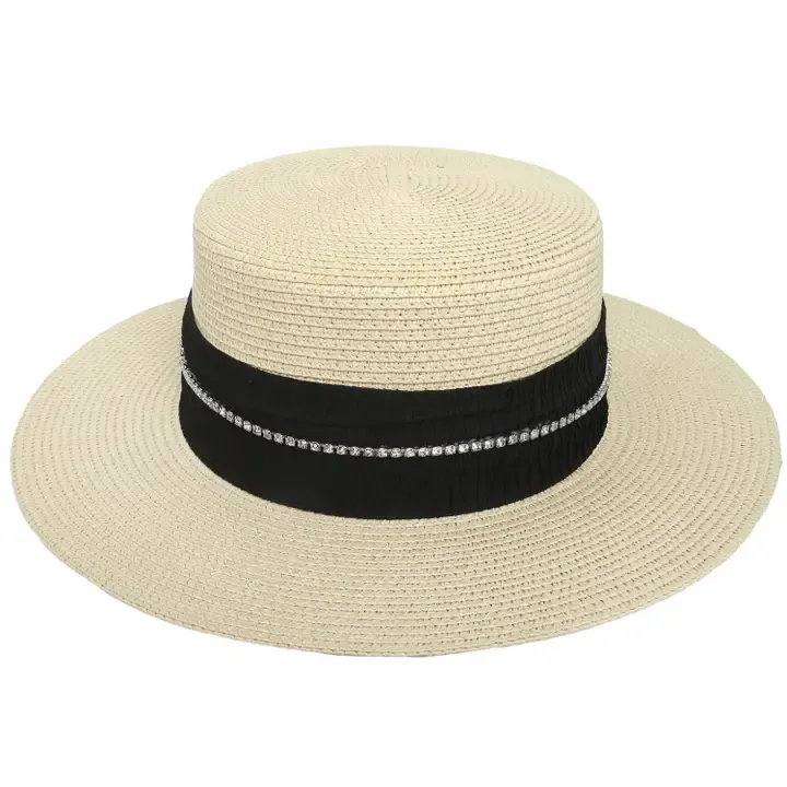 Sophia Wide Brim Straw Woven Sun Hat
