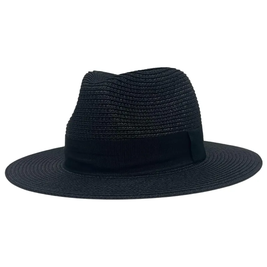 Sunday Black Straw Fedora
