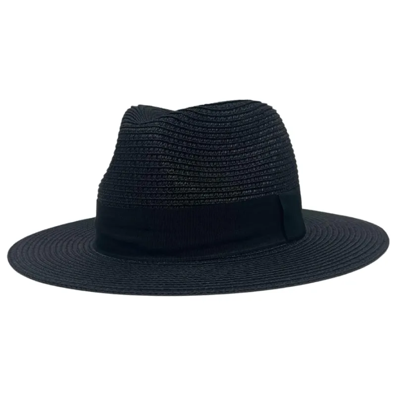 Sunday Black Straw Fedora