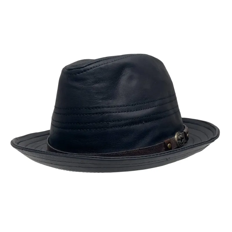 American Hat Makers Balboa Leather Fedora