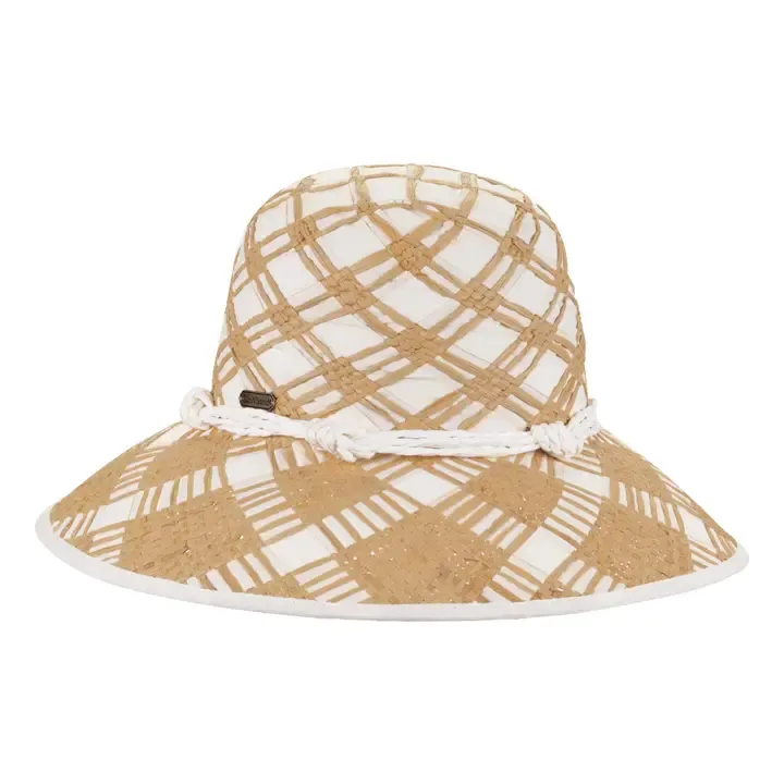 Sun N Sand Raffia Bucket White Tan