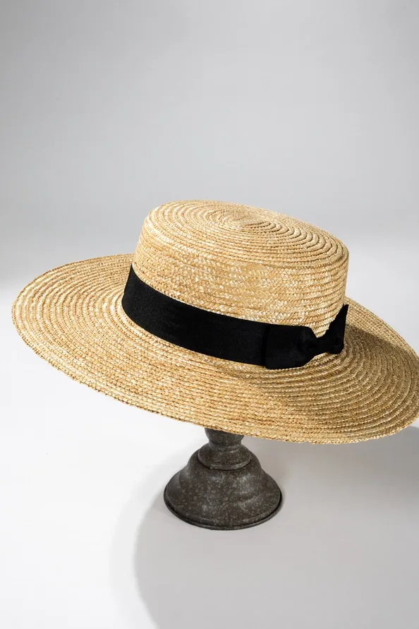 Wheat Straw Boater Hat