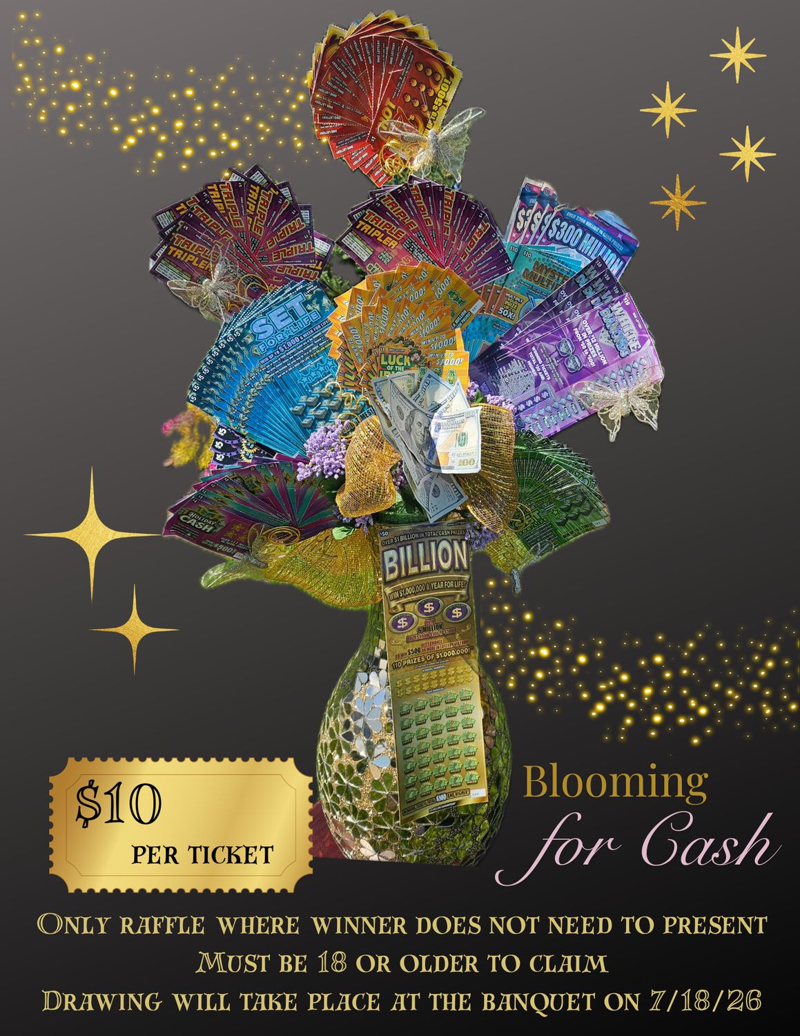 Blooming For Cash Ticket