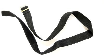 Lower bag strap Buckled Velcro strap