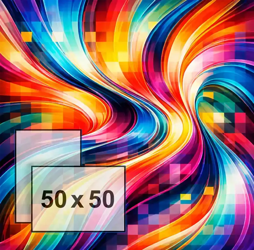 Lentikular-Wackelbild  50 x 50 cm