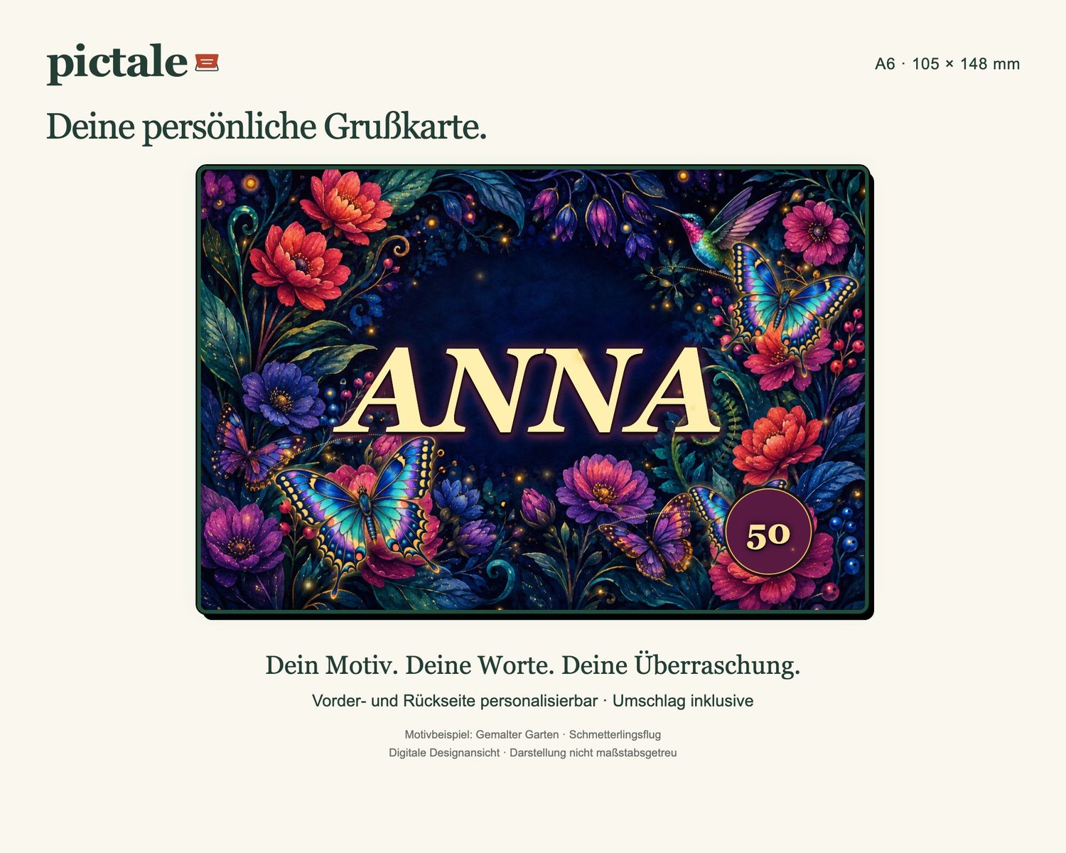 Pictale – Personalisierte Grußkarte A6