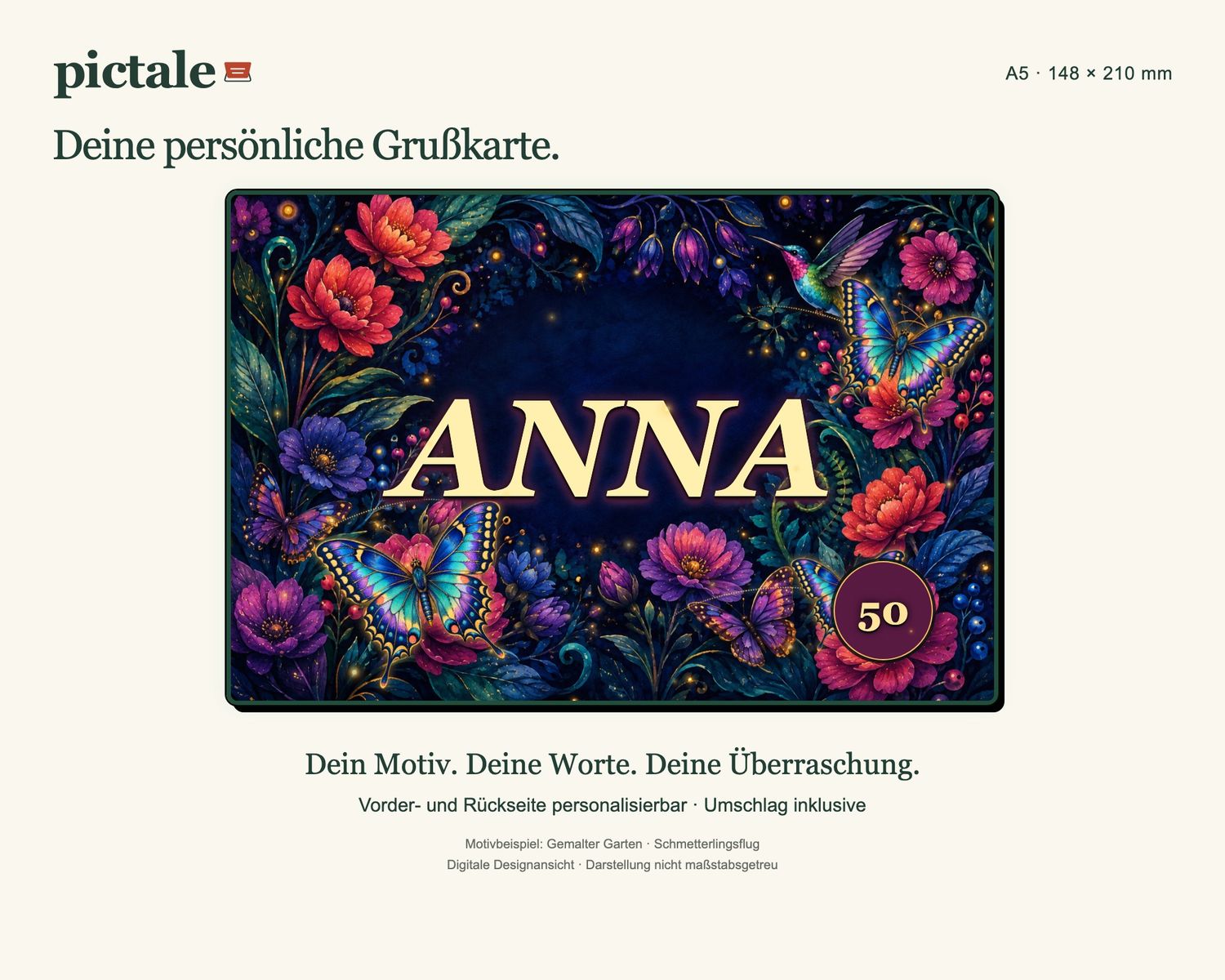 Pictale – Personalisierte Grußkarte A5