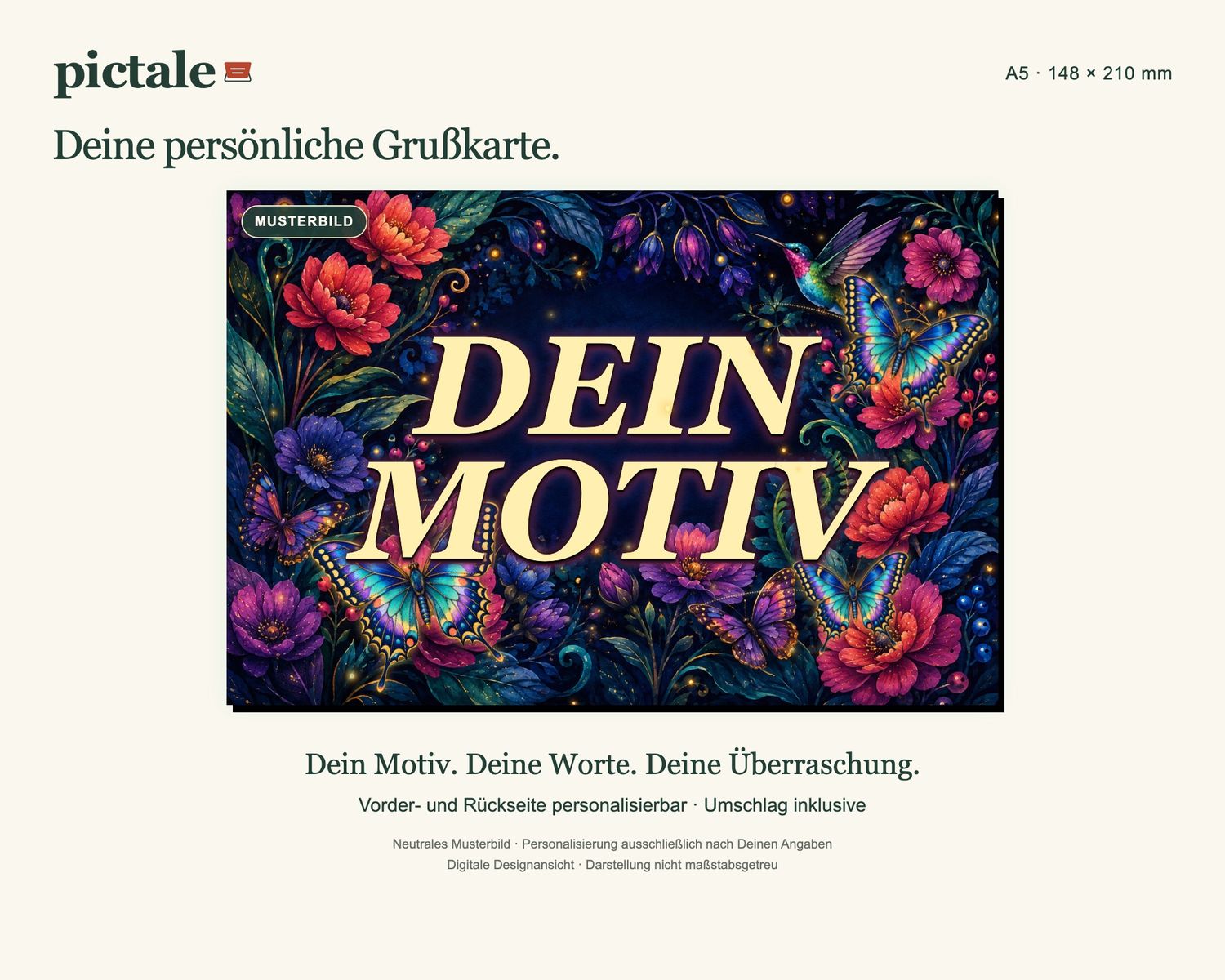 Pictale – Personalisierte Grußkarte A5