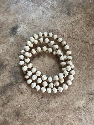 Paper Bead Bracelet (Cream)