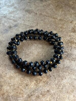 Paper Bead Bracelet (Black)
