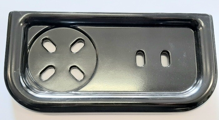 CARRARA E MATTA SERIE ANTILLE PORTASAPONE PER VASCA IN DUROLUX NERO