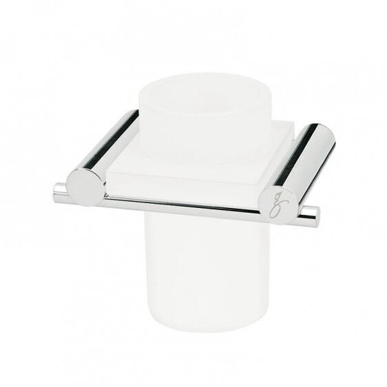 LINEAG SERIE EBE PORTASPAZZOLINI IN OTTONE CROMATO E PLEXIGLASS