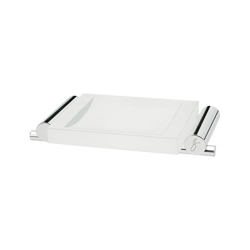 LINEAG SERIE EBE PORTASAPONE IN OTTONE CROMATO E PLEXIGLASS