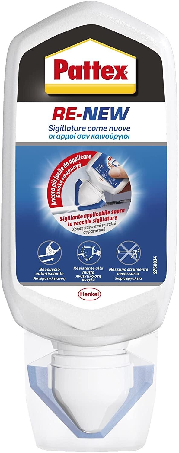 PATTEX RE-NEW BAGNO SANO SILICONE BIANCO RINNOVA FUGHE 100 ML.