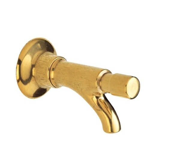 RUBINETTO A PULSANTE CON CONTRACCOLPO D'ARIETE 1/2 M.IN OTTONE LUCIDO