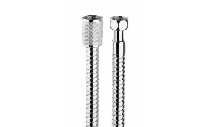BOSSINI A02047 CM.150 FLESSIBILE OTTONE DOPPIA AGGRAFFATURA 1/2 CONICO x3/8 FEMMINA-CROMATO