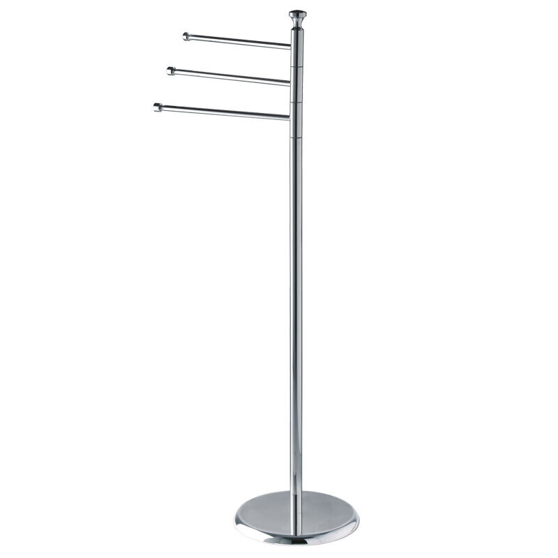 LINEAG PIANTANA PORTA SALVIETTE 3 BRACCI IN OTTONE CROMATO SERIE BASE