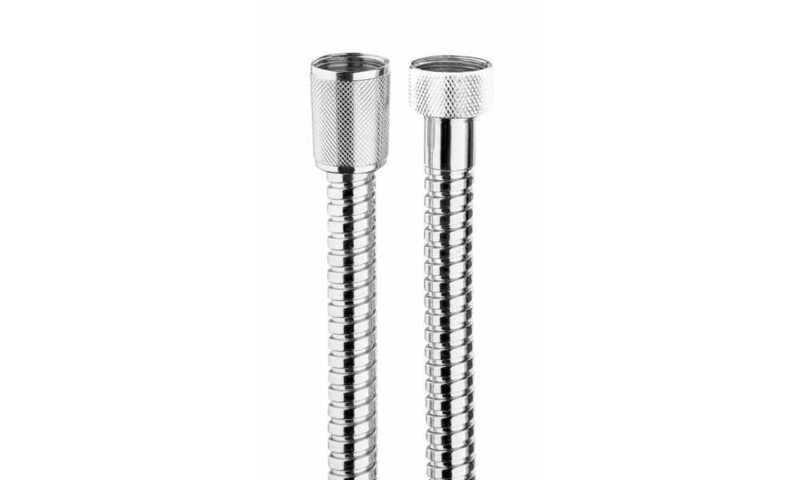 BOSSINI A00045 CM.125 FLESSIBILE DOCCIA DOPPIA AGGRAFFATURA 1/2CC x 1/2 FF-CROMATO