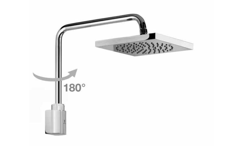 BOSSINI H59715 CUBE SOFFIONE DOCCIA 260x260 CON BRACCIO GIREVOLE 180° L.350-PRODOTTO ORDINABILE