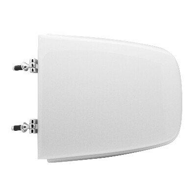 SEDILE COPRIWATER LEGNO POLIESTERE MOD.AERO BIANCO IDEAL STANDARD-CERNIERE IN OTTONE CROMATO