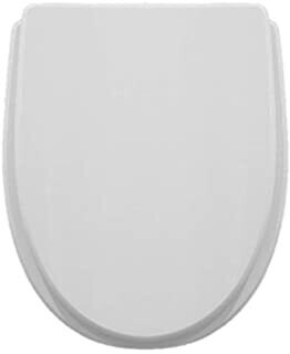 SEDILE COPRIWATER LEGNO POLIESTERE MOD.ALA SOSPESA BIANCO IDEAL STANDARD-CERNIERE IN OTTONE CROMATO
