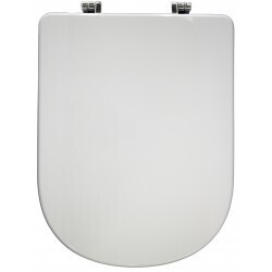 SEDILE COPRIWATER LEGNO POLIESTERE MOD.CALLA BIANCO IDEAL STANDARD-CERNIERE IN OTTONE CROMATO