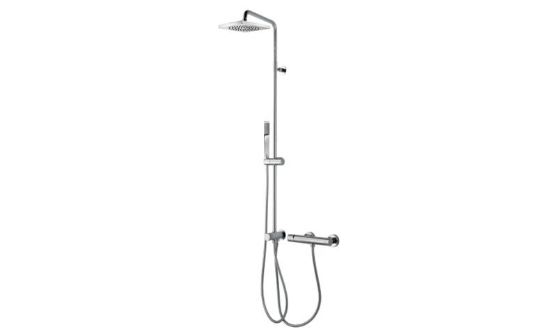 BOSSINI L70011 CUBE RENOVATION COLONNA DOCCIA CON SOFFIONE 260x260-CROMATA-PRODOTTO ORDINABILE.