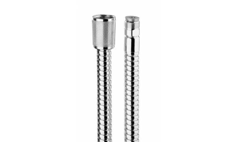 BOSSINI A00053 CM.150 FLESSIBILE OTTONE DOPPIA AGGRAFFATURA 1/2 CONICO x15/1-CROMATO