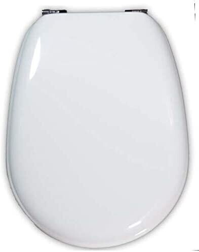 SEDILE COPRIWATER LEGNO POLIESTERE MOD.LIUTO BIANCO IDEAL STANDARD-CERNIERE IN OTTONE CROMATO