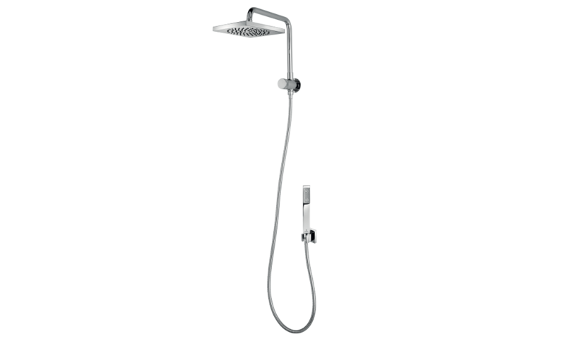 BOSSINI H89720 CUBE RENOVATION SOFFIONE DOCCIA 210x210 CON BRACCIO DOCCIA GIREVOLE 180° E DEVIATORE-CROMATO-PRODOTTO ORDINABILE